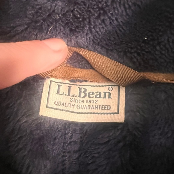 L.L. BEAN | Men’s Extra Large Hi-Pile Fleece Jacket Blue Tan Cozy Teddy Bear - Picture 3 of 8